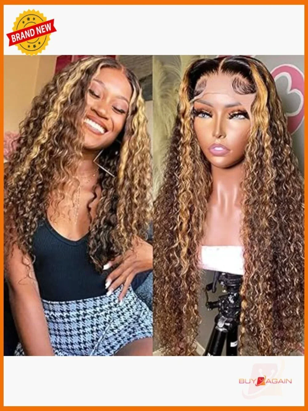 13x4 Lace Front Wig Human Hair Deep Wave 180 Density 22 Inch